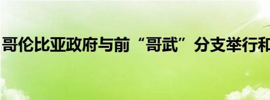 哥伦比亚政府与前“哥武”分支举行和平谈判