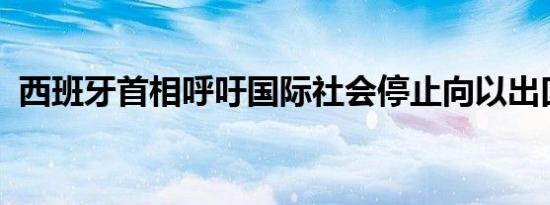 西班牙首相呼吁国际社会停止向以出口武器