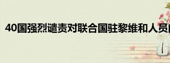 40国强烈谴责对联合国驻黎维和人员的袭击