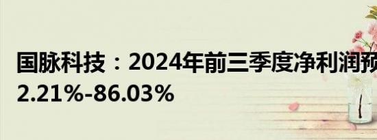 国脉科技：2024年前三季度净利润预计增长52.21%-86.03%