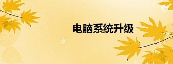 电脑系统升级
