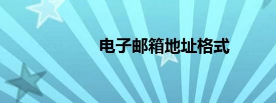电子邮箱地址格式