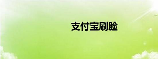 支付宝刷脸