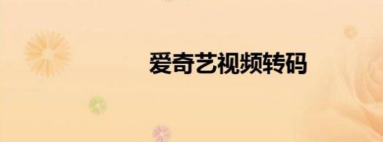 爱奇艺视频转码