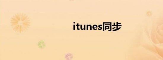 itunes同步