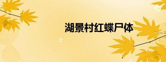 湖景村红蝶尸体