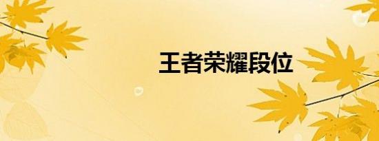 王者荣耀段位