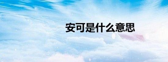 安可是什么意思