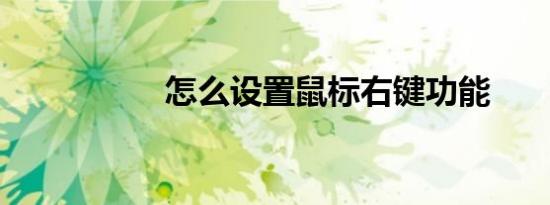 怎么设置鼠标右键功能