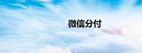 微信分付