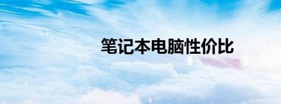笔记本电脑性价比