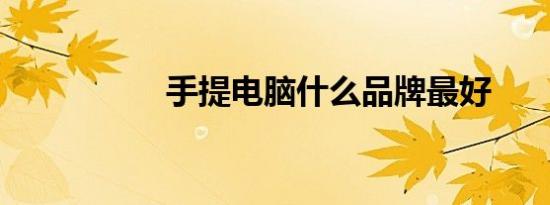 手提电脑什么品牌最好