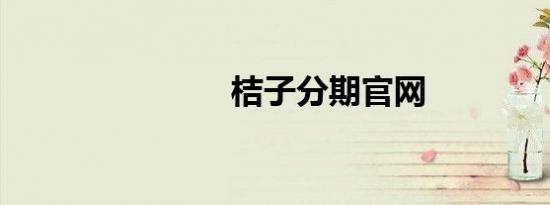 桔子分期官网