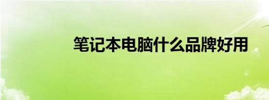 笔记本电脑什么品牌好用