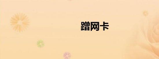 蹭网卡