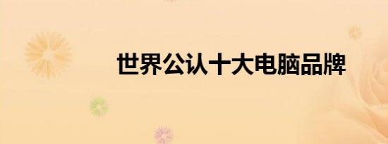 世界公认十大电脑品牌