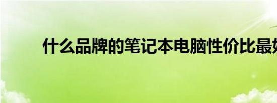 什么品牌的笔记本电脑性价比最好
