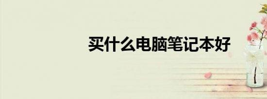 买什么电脑笔记本好