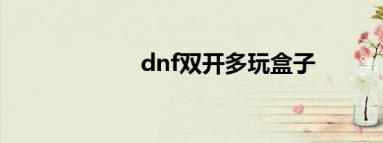 dnf双开多玩盒子