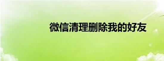微信清理删除我的好友