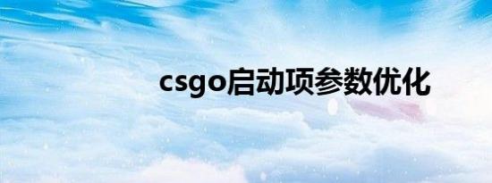csgo启动项参数优化