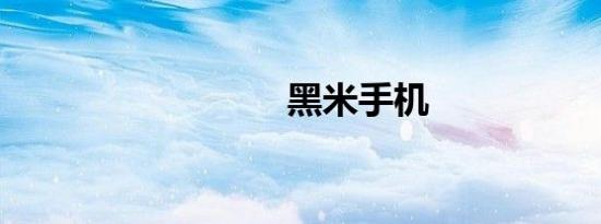 黑米手机