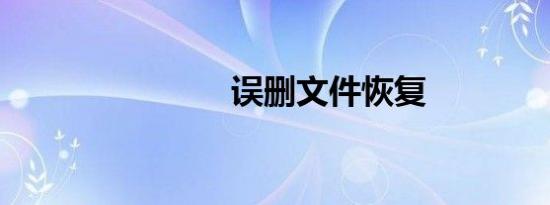 误删文件恢复