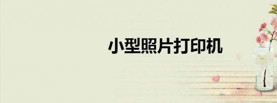 小型照片打印机