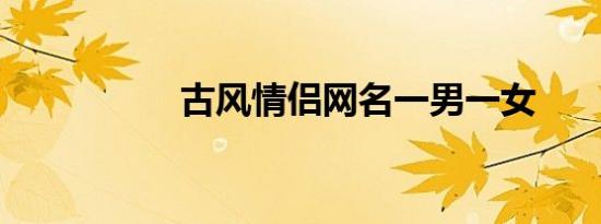 古风情侣网名一男一女