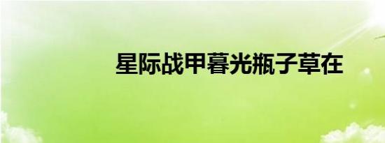 星际战甲暮光瓶子草在