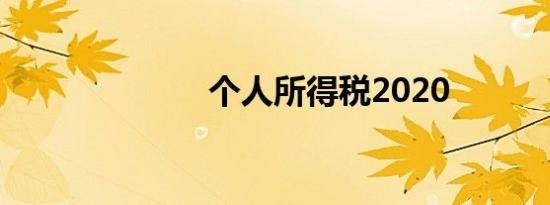 个人所得税2020