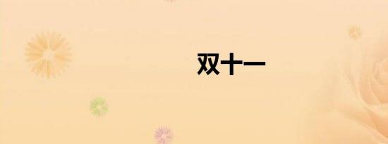 双十一