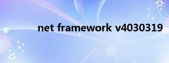 net framework v4030319