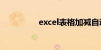 excel表格加减自动计算