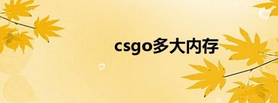 csgo多大内存