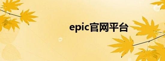 epic官网平台