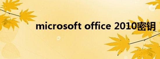 microsoft office 2010密钥