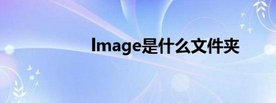 lmage是什么文件夹