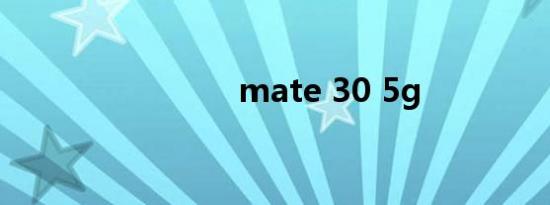 mate 30 5g
