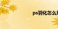 ps羽化怎么用