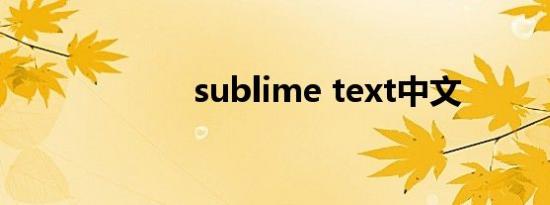 sublime text中文