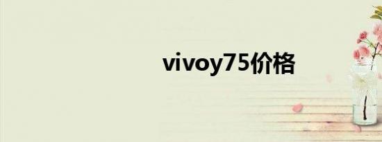 vivoy75价格