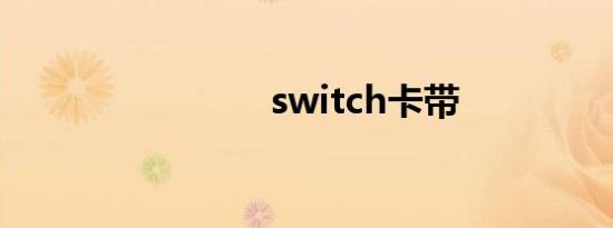 switch卡带
