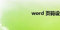word 页码设置