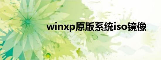 winxp原版系统iso镜像