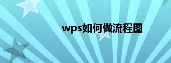 wps如何做流程图