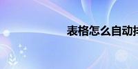 表格怎么自动排序