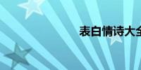 表白情诗大全