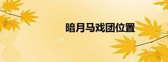 暗月马戏团位置
