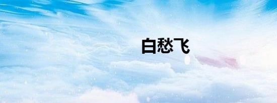 白愁飞